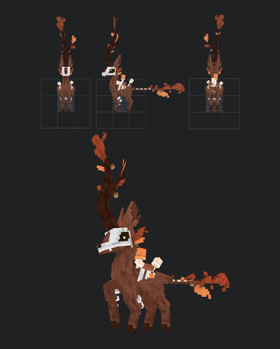 Chero4kaPixel's tweet photo. Skull dear

 Made in @blockbench 

#minecraft #lowpoly #gamedev #pixelart https://t.co/qA3SlBoatY