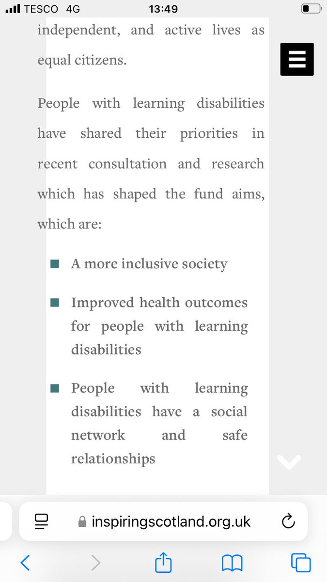 💰Learning disability support fund open.
Have you got a project to 
🌟improve health outcomes, 
🌟improve social networks and safe relationships, or
🌟 a more inclusive society- this fund may help
⬇️
inspiringscotland.org.uk/fund/learning-…