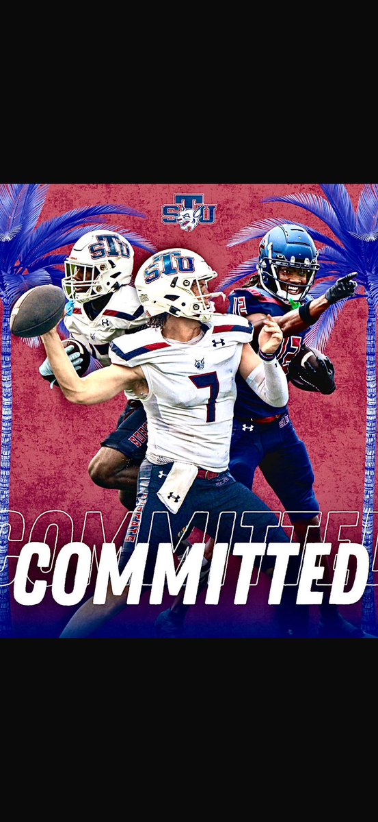 Bryce Bailitz (@bailitzbryce) on Twitter photo COMMITTED โผ๏ธโผ๏ธ
I am blessed to be furthering my academic and athletic career at St. Thomas University. Thank you to everyone who has helped me over the years get to where I am.
<a href="/dhan561/">Coach Donald Hanna</a> <a href="/Coachrobnichols/">Robert Nichols</a> <a href="/CoachRod561/">Coach Rod ๐</a> <a href="/PVHSCobraFB/">ParkVistaHSFootball</a> <a href="/STU_Football/">STU Football</a> COMMITTED โผ๏ธโผ๏ธ
I am blessed to be furthering my academic and athletic career at St. Thomas University. Thank you to everyone who has helped me over the years get to where I am.
<a href="/dhan561/">Coach Donald Hanna</a> <a href="/Coachrobnichols/">Robert Nichols</a> <a href="/CoachRod561/">Coach Rod ๐</a> <a href="/PVHSCobraFB/">ParkVistaHSFootball</a> <a href="/STU_Football/">STU Football</a>