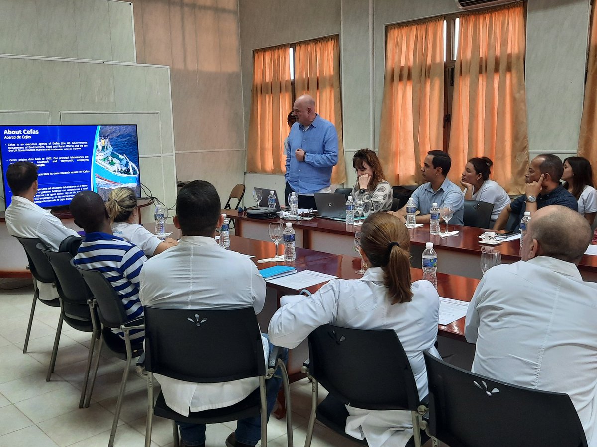 CEAC (@ceac_cuba) on Twitter photo Intercambio científico de investigadores <a href="/CEAC_Cuba/">CEAC</a> y <a href="/CefasGovUK/">Cefas</a>, en #Cienfuegos, que se extenderá hasta el 6 de febrero
<a href="/citmacuba/">Ministerio de Ciencia, Tecnología y Medio Ambiente</a> <a href="/CienfuegosCitma/">Citma Cienfuegos</a> <a href="/CubaMINREX/">Cancillería de Cuba</a> Intercambio científico de investigadores <a href="/CEAC_Cuba/">CEAC</a> y <a href="/CefasGovUK/">Cefas</a>, en #Cienfuegos, que se extenderá hasta el 6 de febrero
<a href="/citmacuba/">Ministerio de Ciencia, Tecnología y Medio Ambiente</a> <a href="/CienfuegosCitma/">Citma Cienfuegos</a> <a href="/CubaMINREX/">Cancillería de Cuba</a>
