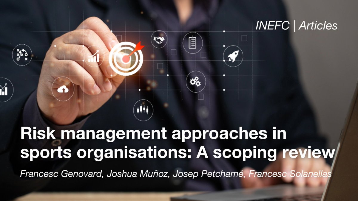Inefc (@inefcat) on Twitter photo 🗞️ ARTICLES | "Risk management approaches in sports organisations: A scoping review"
📚 <a href="/HeliyonJournal/">Heliyon</a>
🖋 Francesc Genovard, <a href="/joshua_munozv/">Joshua Muñoz</a>, Josep Petchamé, Francesc Solanellas
ℹ️ doi.org/10.1016/j.heli…
#SomINEFC #RecercaINEFC <a href="/giseafe/">GISEAFE</a> <a href="/RM4SG_EU/">Risk Management 4 Sport Governance</a> 🗞️ ARTICLES | "Risk management approaches in sports organisations: A scoping review"
📚 <a href="/HeliyonJournal/">Heliyon</a>
🖋 Francesc Genovard, <a href="/joshua_munozv/">Joshua Muñoz</a>, Josep Petchamé, Francesc Solanellas
ℹ️ doi.org/10.1016/j.heli…
#SomINEFC #RecercaINEFC <a href="/giseafe/">GISEAFE</a> <a href="/RM4SG_EU/">Risk Management 4 Sport Governance</a>