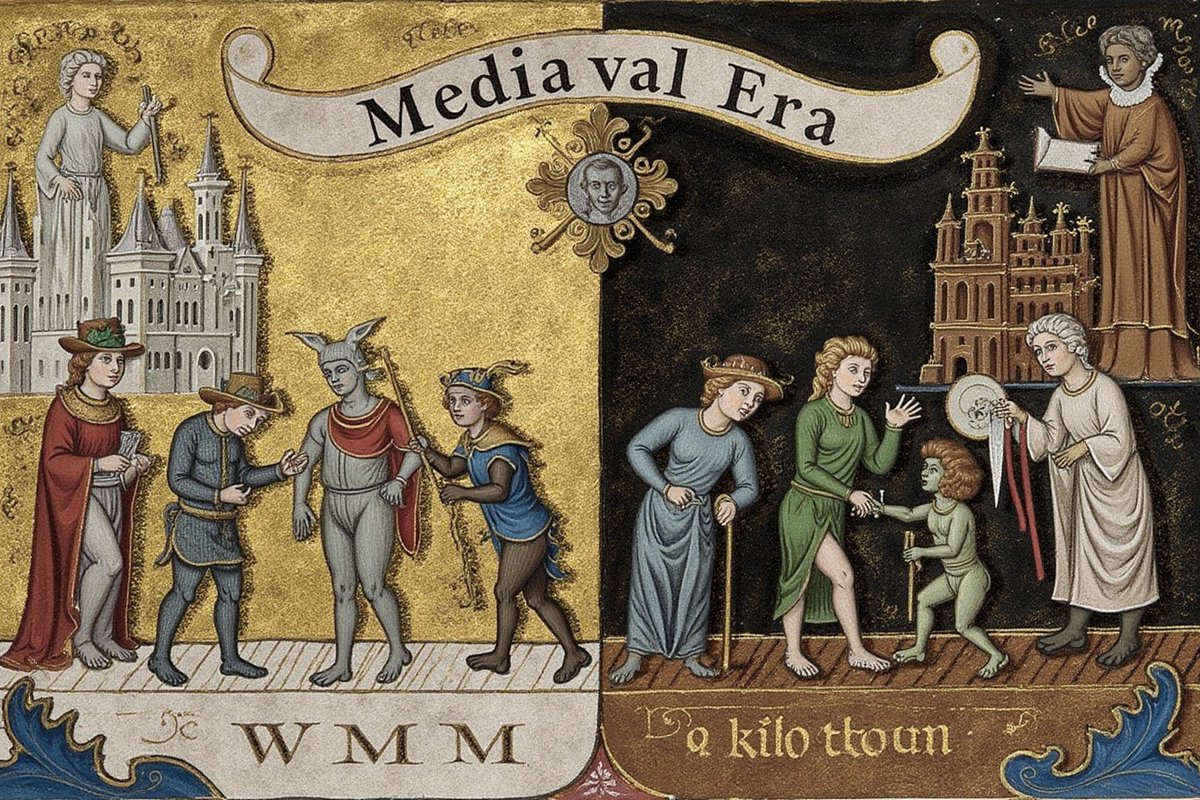 MedievalBinance's tweet photo. 🏰📜 Hear Ye, Hear Ye! The Market Doth Be Volatile! 📜🏰

Lo! The land of Crypto is split betwixt the prosperous and the penniless. On the left, the wise merchants doeth trade their coin, while the fools bet all on jesters and donkey-headed charlatans. On the right, the hodlers of strange relics seeketh fortune, yet verily, their fate remaineth uncertain.

Fear not, O noble traders! Fortify thy bags, heedeth not the FUD, and may thy ledger be ever balanced. Beware of false prophets promising golden gains, for only those with diamond hands shall reach the citadel!

"To the moon," quoth the alchemist—yet he beareth naught but illusions. Trade wisely, dear subjects!