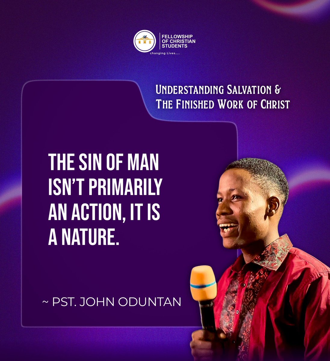 fcs_nmu's tweet image. These are the words we received from our highly esteemed President; Pastor John Odutan during our last Monday meeting