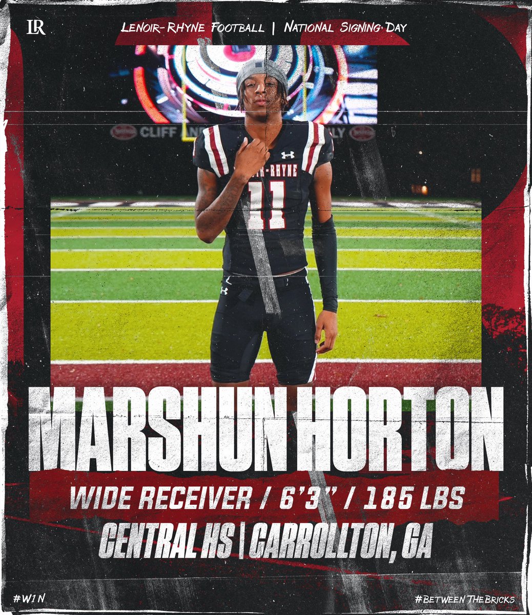 Lenoir-Rhyne Football (@lrbearsfootball) on Twitter photo Welcome #BetweenTheBricks 🧱🐻🧱
<a href="/MarshunHorton/">Marshun Horton</a> 
#W1N | #NationalSigningDay Welcome #BetweenTheBricks 🧱🐻🧱
<a href="/MarshunHorton/">Marshun Horton</a> 
#W1N | #NationalSigningDay