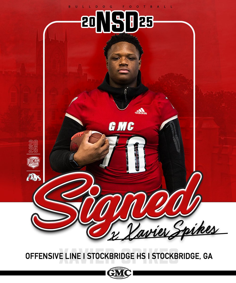 Welcome, Xavier Spikes, to the Bulldog Family!
✅SIGNED 🦴 <a href="/Zay_Spikes/">Big Zay</a> 
📍<a href="/BridgeBoysFB/">Stockbridge Football</a> ➡️Milledgeville