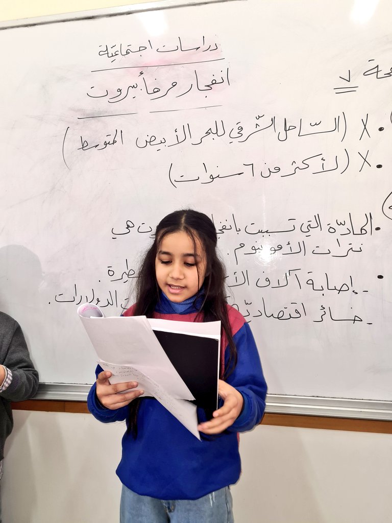 بعد مناقشة أسباب ونتائج انفجار مرفأ بيروت، قام الطلاب بالتفكير  في الدروس المستفادة من هذه الكارثة، وتوصلوا إلى مجموعة من الخطوات الفعالة لمنع تكرارها في المستقبل. واتفقوا على أن نشر الوعي بين المواطنين حول أهمية السلامة العامة يمكن أن يسهم في بناء مجتمع أكثر أمانًا ومسؤولية.