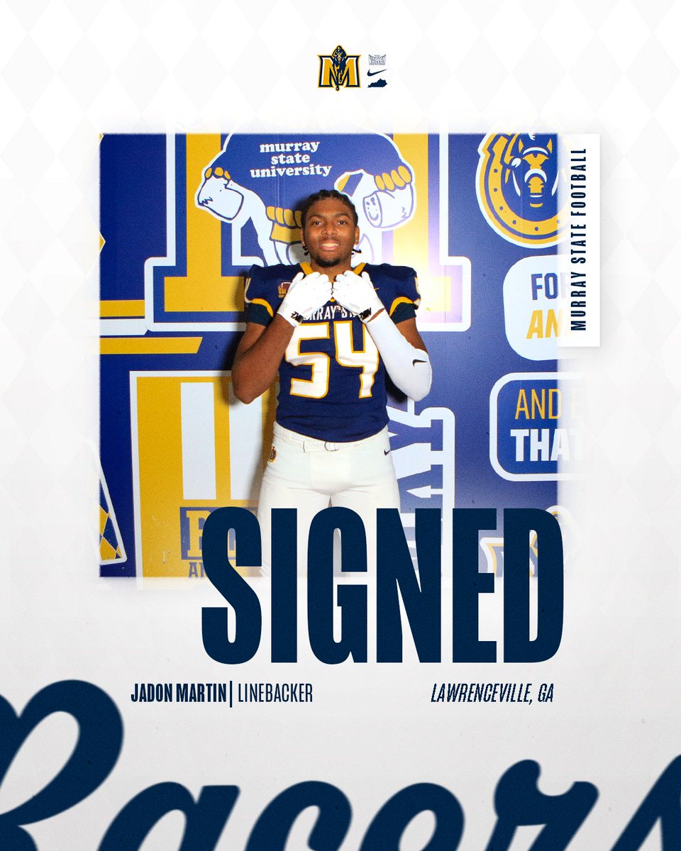 Murray State Football (@racersfootball) on Twitter photo πππ‘ππ€π’π π©π€ π©ππ πππ βοΈ
πͺͺ <a href="/jay_mar2/">Jadon Martin</a>
π 6β3 // 230 lbs, Outside Linebacker
π Lawrenceville, GA
#GoRacersπ πππ‘ππ€π’π π©π€ π©ππ πππ βοΈ
πͺͺ <a href="/jay_mar2/">Jadon Martin</a>
π 6β3 // 230 lbs, Outside Linebacker
π Lawrenceville, GA
#GoRacersπ
