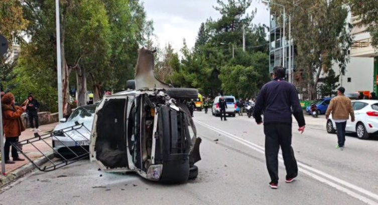 eprotothema's tweet image. Car #Accident  with #overturned car in Neo Psychiko – One dead and five injured – View photos
en.protothema.gr/2025/02/05/car…