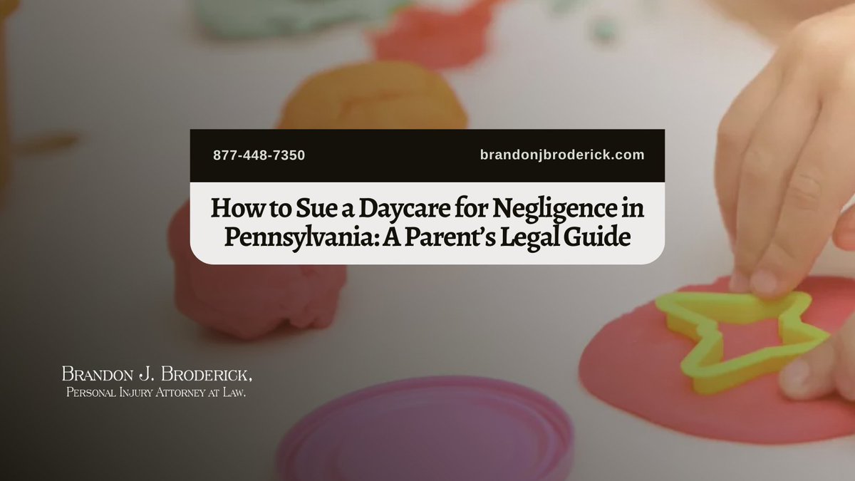 bjbroderick's tweet image. 👶 If  daycare negligence leads to harm, you may have grounds for a lawsuit. Learn about common daycare issues in Pennsylvania, steps to take if you suspect negligence, and how to protect your child’s rights. 👉 tinyurl.com/dnzwvd64

#DaycareNegligence #PALaw #LegalGuide