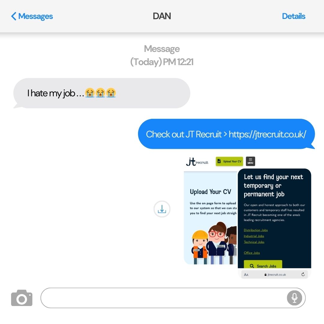 We’ve all been there... 😩 

If you’re stuck in a job you hate, it’s time for a change! Let JT Recruit help you find your next role—temporary or permanent, we’ve got you covered. 🚀

#JobSearch #JTRecruit #FindYourDreamJob #WeAreHiring #CareerChange