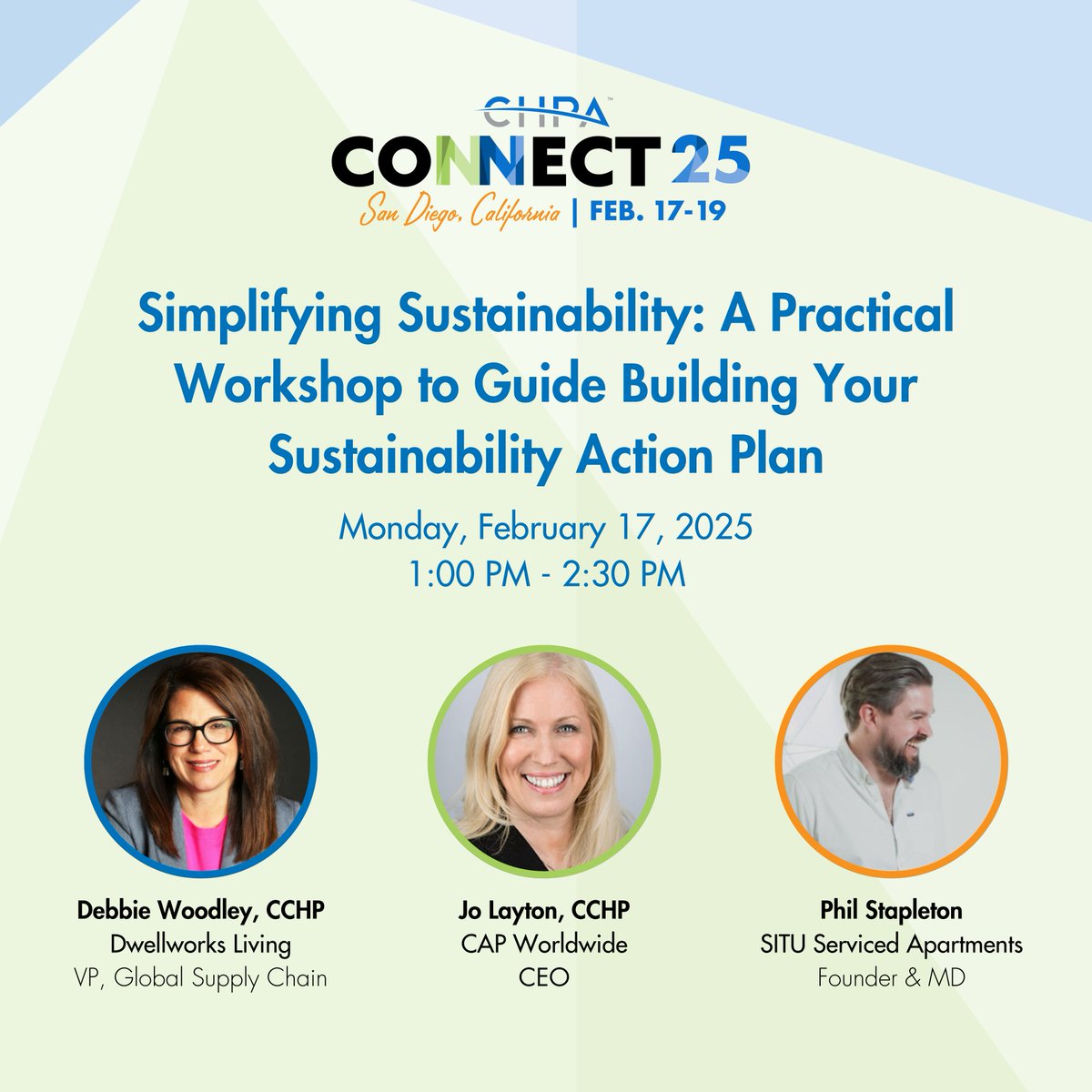 🌱 Come for the Workshop, Stay for the Calculator!

Join us for Simplifying Sustainability: A Practical Workshop to Guide Building Your Sustainability Action Plan with, Debbie Woodley, CCHP, Jo Layton, CCHP and Phil Stapleton.

Register for Connect25: chpaonline.org/connect25