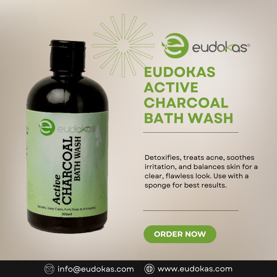 Eudokas's tweet photo. Experience the magic of Eudokas Active Charcoal Bath Wash! Draw out impurities, clear acne, and promote glowing skin—all while soothing and balancing. 🖤 

Say goodbye to blemishes and hello to a flawless complexion today! 🌟 https://t.co/riWw0njYXu