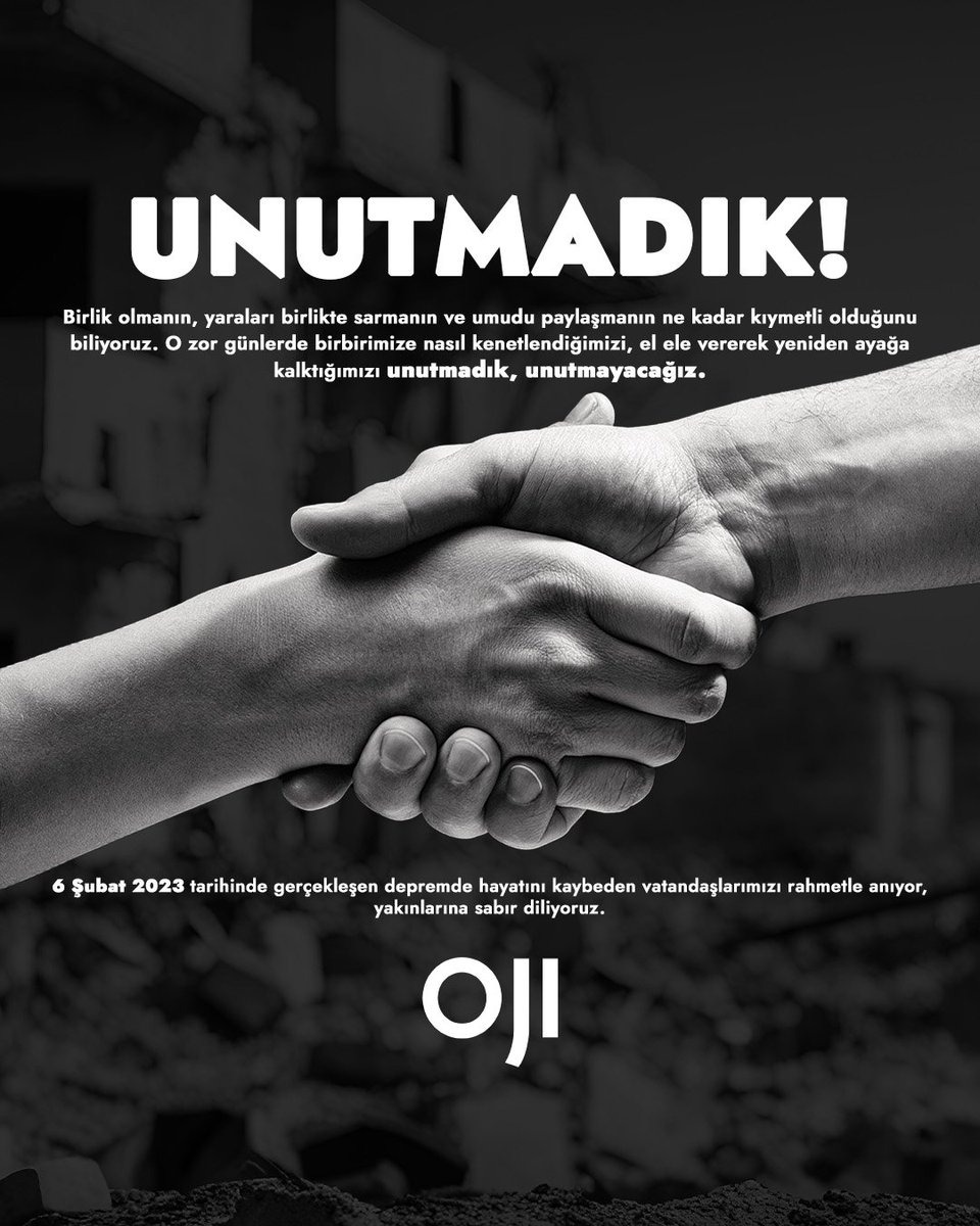 Kaybettiğimiz vatandaşlarımızı saygıyla anıyoruz. #6Şubat #Unutmadık