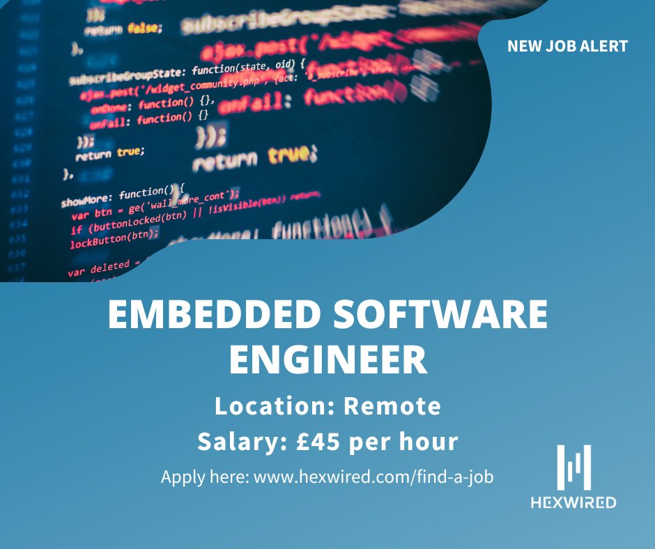 hexwired's tweet image. New Job Alert: Embedded Software Engineer💥
Position details:
📛 Embedded Software Engineer
📌 Remote
💷 £45K per hour
➡️ ow.ly/YSWR50UQheB
#HexwiredRecruitment #EmbeddedSoftwareEngineer #Techjobs #RemoteJobs #TechTalent #UKJobs #Jobhunt #JobSearch #TechHiring