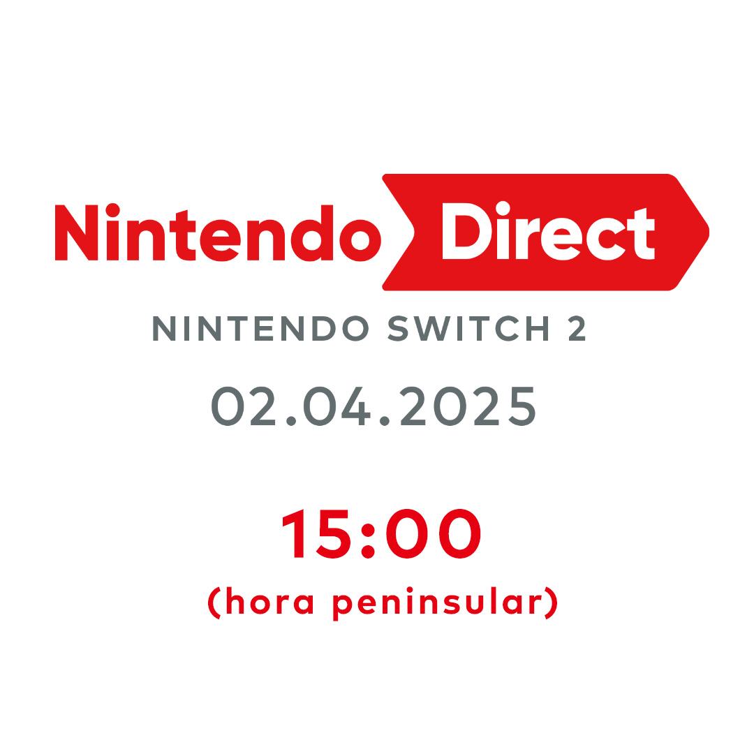 NintendoES's tweet image. El 2 de abril a las 15:00 (hora peninsular) no te pierdas la presentación #NintendoDirect: Nintendo Switch 2 – 02.04.2025. En ella ofreceremos un vistazo más de cerca a #NintendoSwitch2.

► ntdo.com/6010flG3y