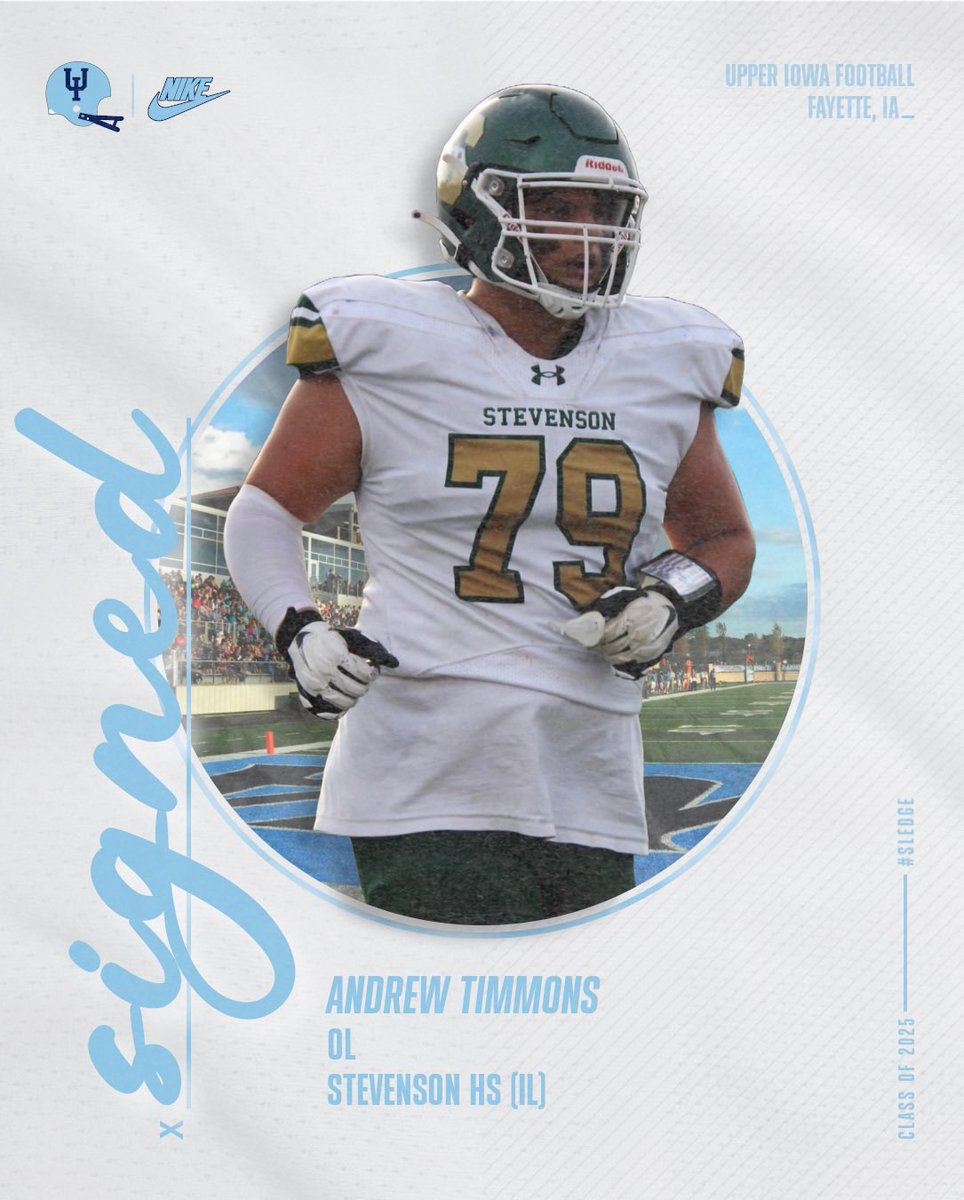 𝕆𝕗𝕗𝕚𝕔𝕚𝕒𝕝𝕝𝕪 𝕊𝕚𝕘𝕟𝕖𝕕 ✍️‼️

𝐏𝐞𝐚𝐜𝐨𝐜𝐤 𝐍𝐚𝐭𝐢𝐨𝐧 welcomes you to <a href="/Upper_Iowa_FB/">Upper Iowa Football</a> 

<a href="/AndrewTimmons64/">Andrew Timmons</a> 
<a href="/SHSpatFB/">SHS Patriot FB</a> 

#NSD25 | #SLEDGE | 🦚🏈