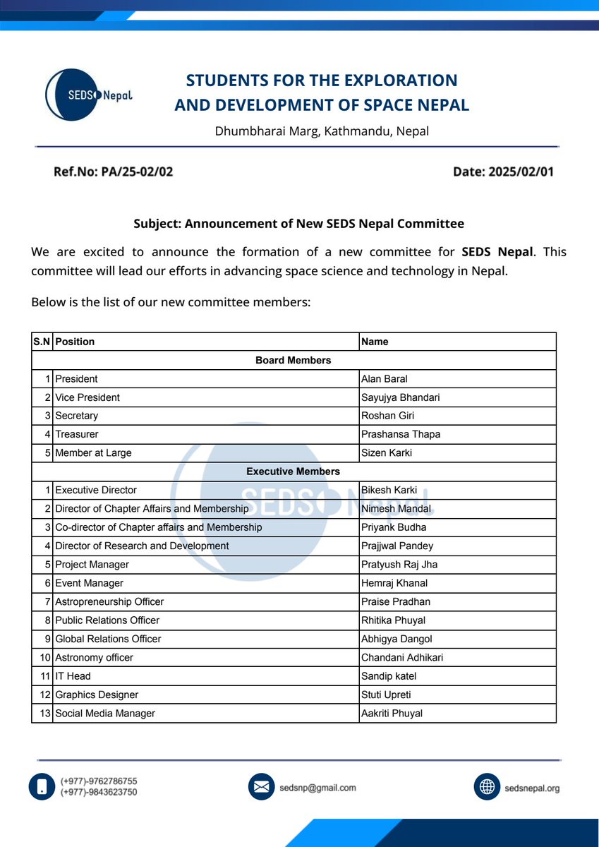 SEDS-Nepal tweet media