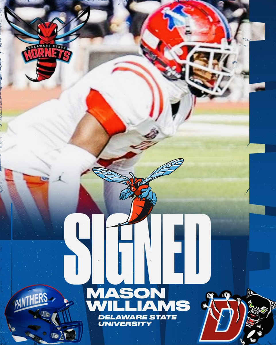 Duncanville_FB's tweet photo. Congratulations to @MasonWilliams_7 on signing to @DelawareStateFB !!! You have served us well, and we know you will go off to do great things at your new home!!! No matter what always remember to Lock The Gates!!! https://t.co/3YEq23T1SJ