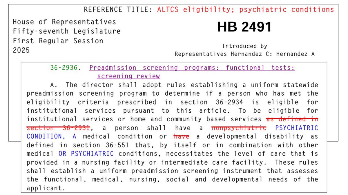 Moms in AZ are going broke and homeless caring for SMI family members because of blatant discrimination in this Arizona statute. Taxpayers are spending hundreds of millions on excessive hospitalizations, crisis calls and ED visits. This correction to provide long term care for