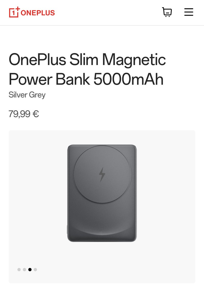 Tech_1t's tweet image. OnePlus Slim Magnetic Power Bank (5000mAh, Silver Grey).  Portable, stylish, and charges magnetically.  79.99€. Now Only in Europe!

No information about India launch!

Thoughts 🤔 !
#oneplus #onepluspowerbank