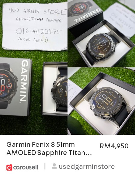 _azm4n_'s tweet photo. Check out 'Garmin Fenix 8 51mm AMOLED Sapphire Titanium', available at RM4,950 on #Carousell: https://t.co/8VvLRj0LMV https://t.co/grTTsVhlXE