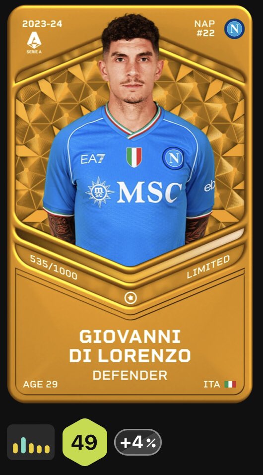 🔥GIVEAWAY TIME🎁

We are giving out Di Lorenzo, to celebrate the great season of the captain of #Napoli
To partecipate:
💛Like
👤Follow
♻️Retweet

🗓️Deadline: 12th February

#SorareGiveaway #Sorare #Giveaways