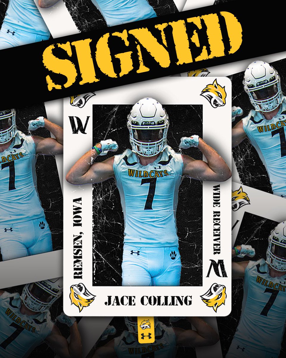 Wayne State Football (@waynestfootball) on Twitter photo 🚨 OFFICIALLY A WILDCAT 🚨
🐯🐾🔥 <a href="/jacecolling7/">Jace Colling</a>
🅿️ : WR
📍: Remsen, IA
🐯WELCOME TO THE FAMILY🐯
#NationalSigningDay #CAT25TANDARD #ForThePaw 🚨 OFFICIALLY A WILDCAT 🚨
🐯🐾🔥 <a href="/jacecolling7/">Jace Colling</a>
🅿️ : WR
📍: Remsen, IA
🐯WELCOME TO THE FAMILY🐯
#NationalSigningDay #CAT25TANDARD #ForThePaw