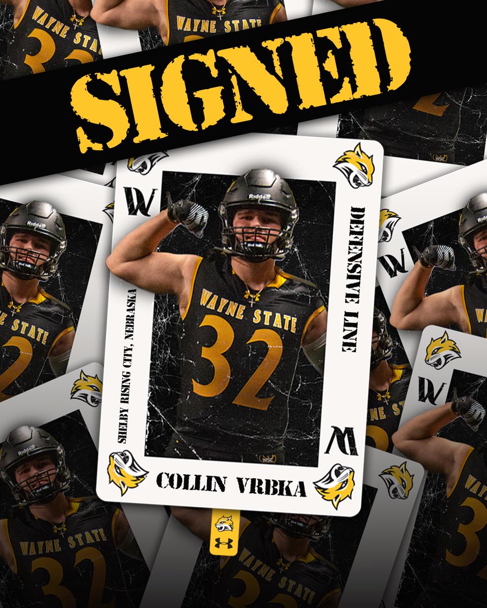 WayneStFootball's tweet image. 🚨 OFFICIALLY A WILDCAT 🚨
🐯🐾🔥 @CollinVrbka 

🅿️ : DL
📍: Shelby Rising City, NE
🐯WELCOME TO THE FAMILY🐯

#NationalSigningDay #CAT25TANDARD #ForThePaw