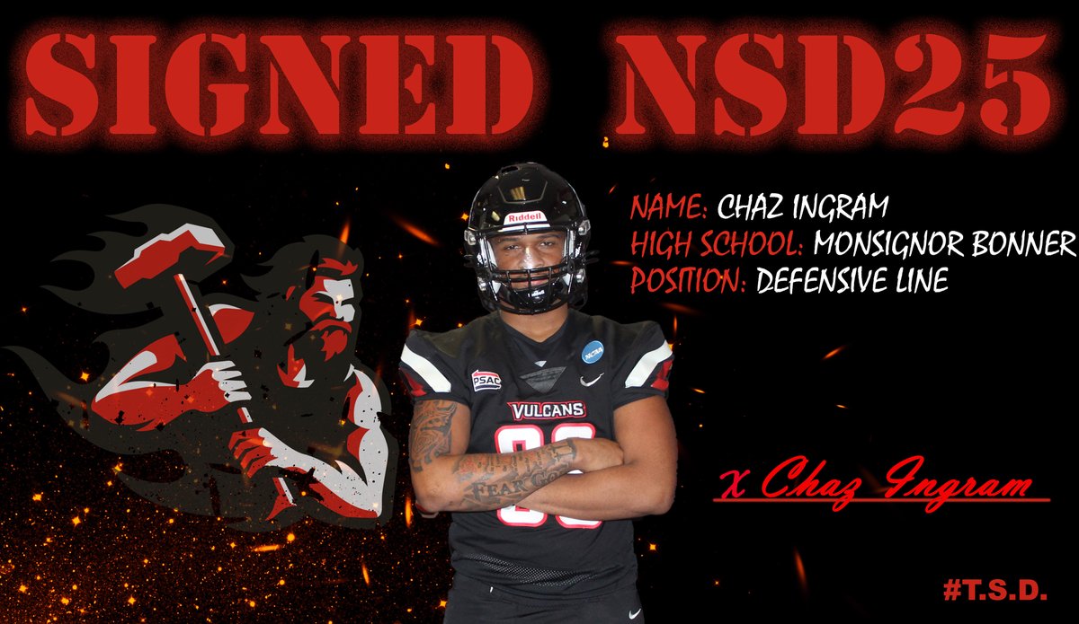 Welcome to #VulcanNation:

DL Chaz Ingram from Monsignor Bonner HS