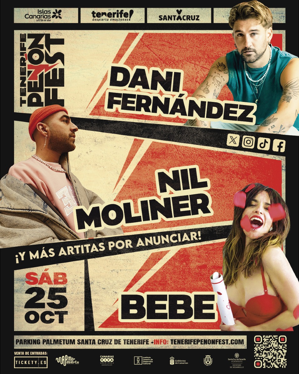 📰​📱​| #𝗕𝗟𝗢𝗚𝗧𝗜𝗖𝗞𝗘𝗧𝗬

<a href="/DaniFdez/">Dani Fernández D.</a>, <a href="/NilMoliner/">Nil Moliner</a> y Bebe, primeros artistas confirmados del Tenerife Peñón Fest.

🔗 tickety.es/blog/dani-fern…

#blog  #tenerifepeñonfest #danifernández #nilmoliner #bebe #palmetum #santacruzdetenerife #tenerife #visttenerife #canarias #tickety