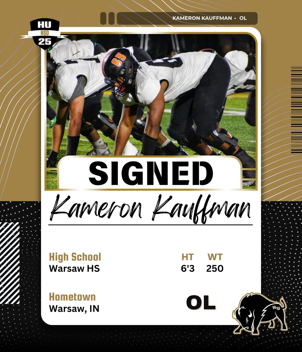 Harding Football (@harding_fb) on Twitter photo Our first signee of the day is Kameron Kauffman! Our first signee of the day is Kameron Kauffman!