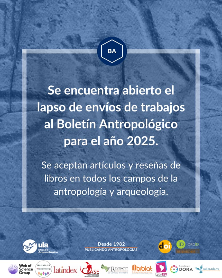 #05Feb | En acceso abierto y totalmente gratuito para que tu publicación tenga visibilidad e impacto. Ven y publica con nosotros .

Desde 1982 publicando antropologías!❗

#Merida #ULA