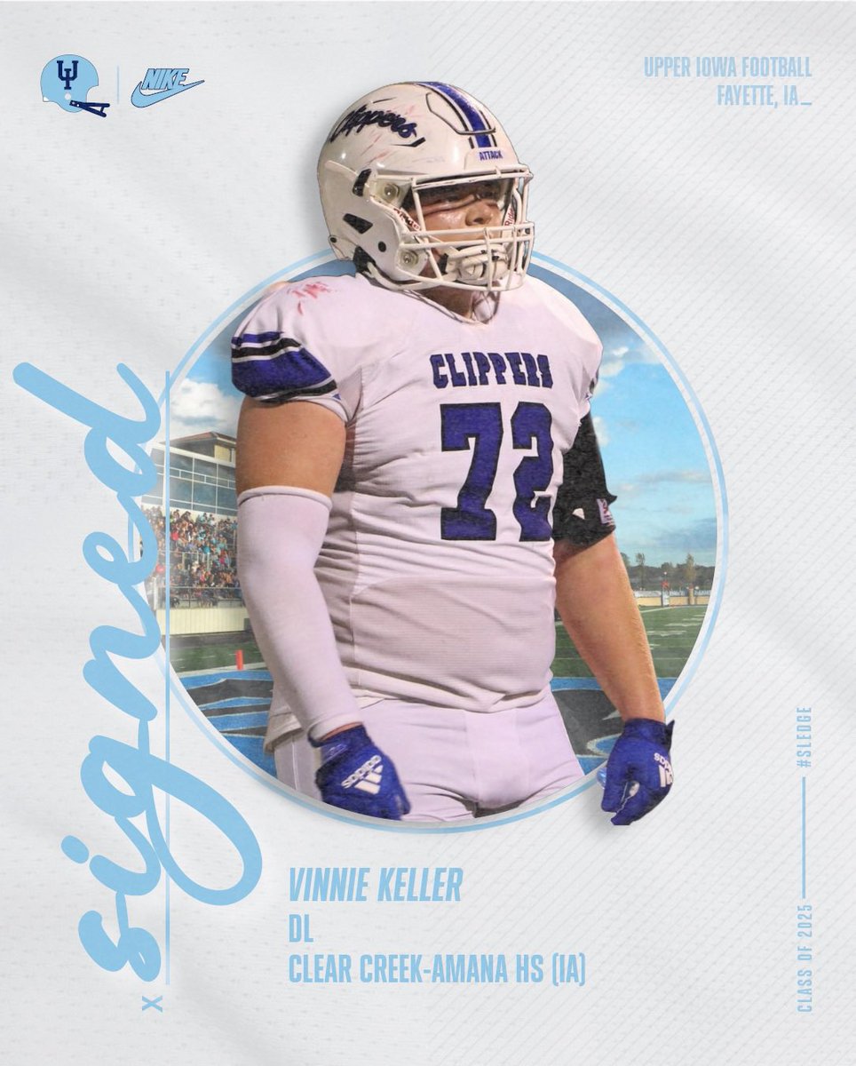 Upper_Iowa_FB's tweet image. 𝕆𝕗𝕗𝕚𝕔𝕚𝕒𝕝𝕝𝕪 𝕊𝕚𝕘𝕟𝕖𝕕 ✍️‼️

𝐏𝐞𝐚𝐜𝐨𝐜𝐤 𝐍𝐚𝐭𝐢𝐨𝐧 welcomes you to @Upper_Iowa_FB 

@VinnieKeller72 
@CCAClipperFB 

#NSD25 | #SLEDGE | 🦚🏈