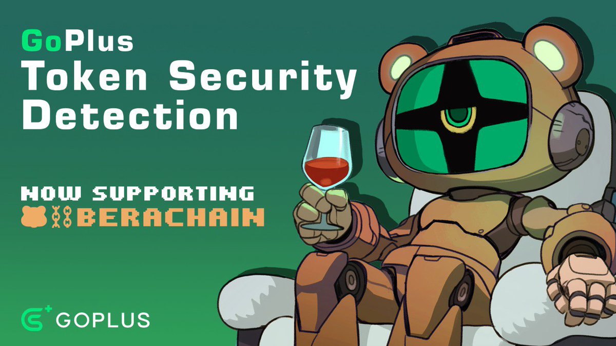 GoPlus Security (@goplussecurity) on Twitter photo 🐻🚀 GoPlus Token Security Detection now supports <a href="/berachain/">Berachain Foundation 🐻⛓</a>! 🐻🚀
Easily check token security and stay safe while exploring the Berachain ecosystem.
🔗 Try it out now: gopluslabs.io/token-security… 🐻🚀 GoPlus Token Security Detection now supports <a href="/berachain/">Berachain Foundation 🐻⛓</a>! 🐻🚀
Easily check token security and stay safe while exploring the Berachain ecosystem.
🔗 Try it out now: gopluslabs.io/token-security…
