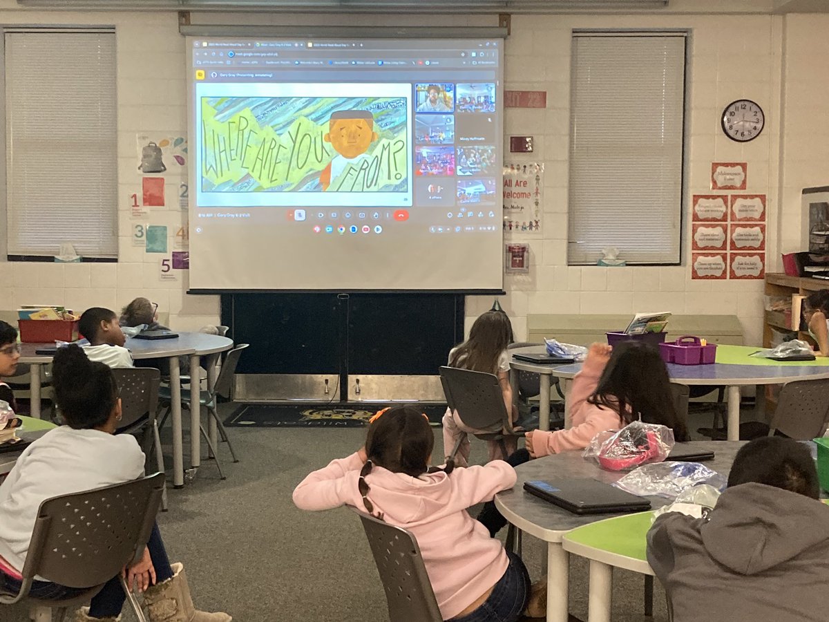 LibMateja's tweet image. Starting #WRAD from Singapore with the awesome @GaryRGrayJr and his book I’m From for our K-2 @WilderWildcats. 📚❤️ #JCPSLibraries @JCPS_LMS @JCASLKY @BillPerkins12