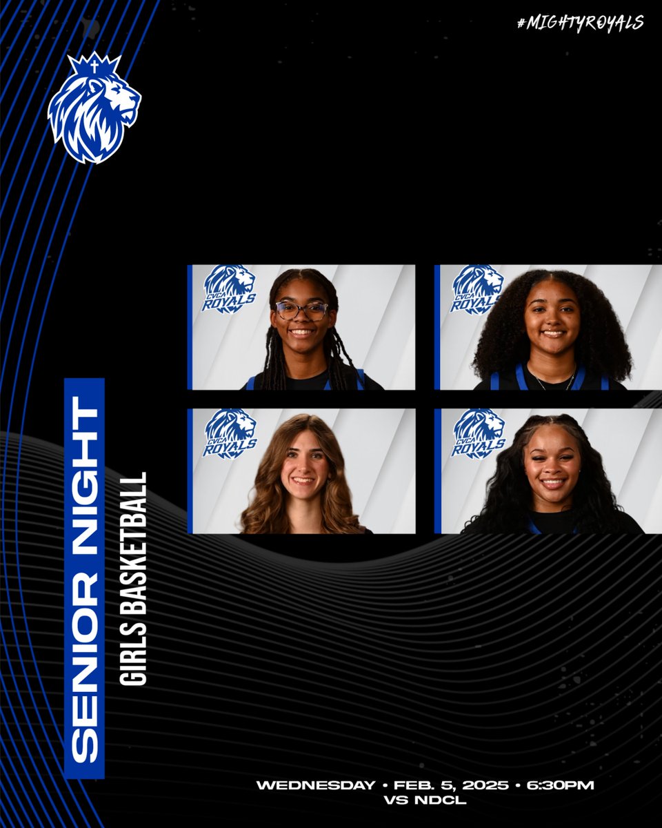 SENIOR NIGHT: Girls Basketball hosts NDCL #CVCA #MightyRoyals
🎟️: Gate sales or athletics.cvcaroyals.org/tickets
📺: athletics.cvcaroyals.org/livestream