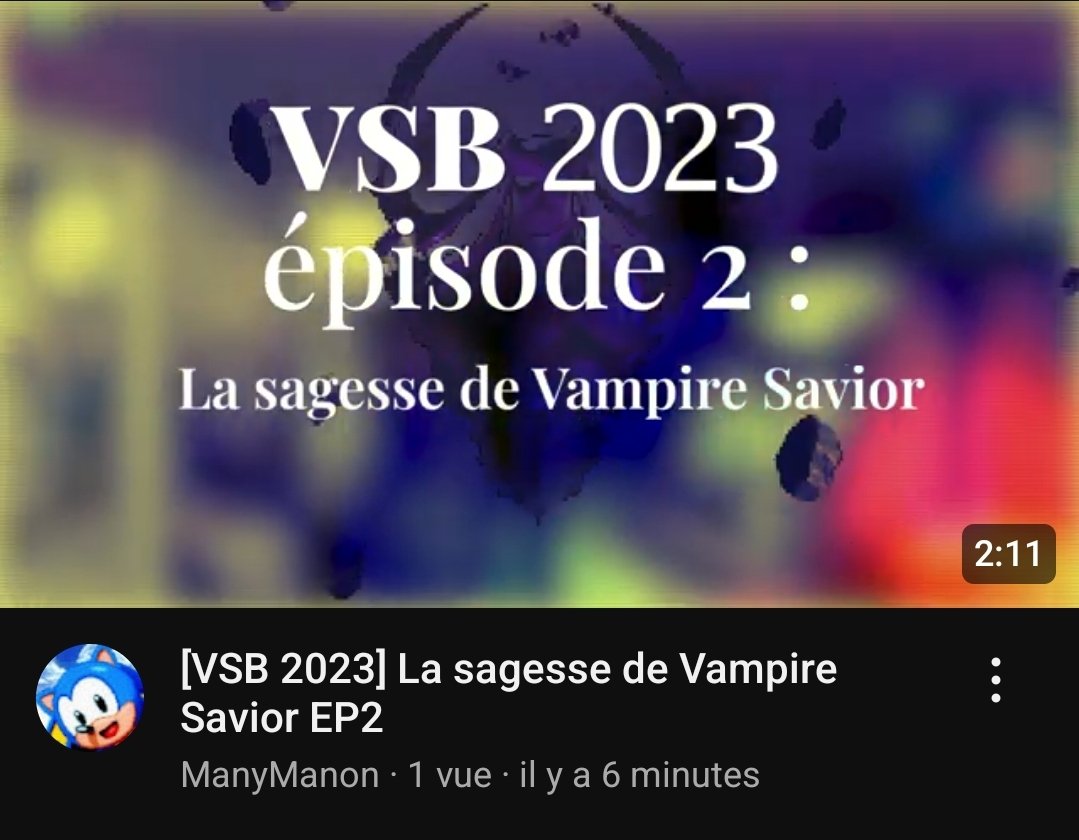 Ça continue ! 🦇
Voici la suite du documentaire de  <a href="/ManyManon00/">ManyManon</a> sur la commu FR de Vampire Savior ! Prêts pour l'épisode 2 ? 🎬🔥

Check out the next part of Manon's documentary on the French Vampire Savior community! Ready for Episode 2?🦇

⬇️🎬🔥⬇️

#VampireSavior #VSav