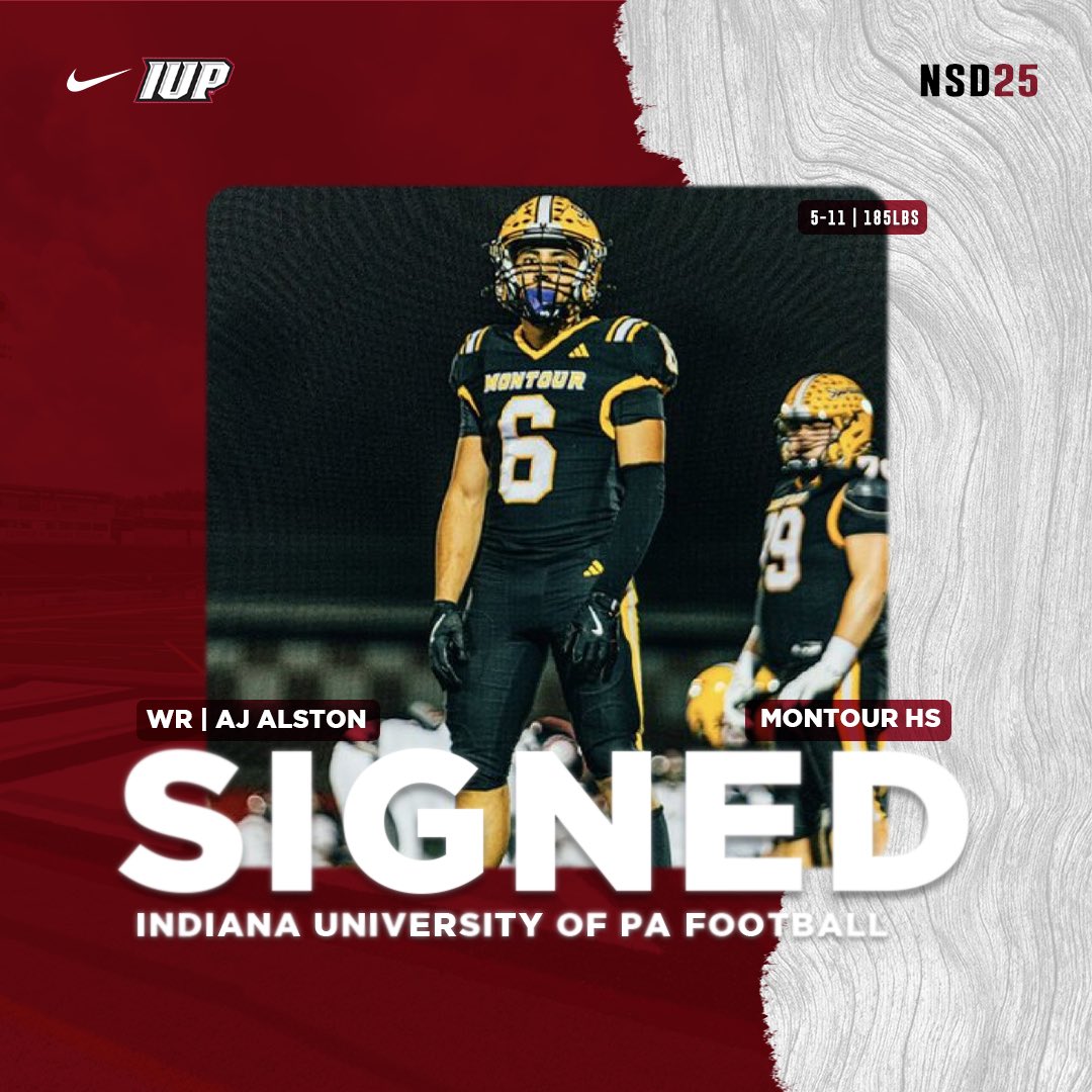 Welcome to the family, AJ Alston from Montour HS! 

⏩️ WR | 5-11 | 185
🎥| hudl.com/video/3/159429…

#ALLIN