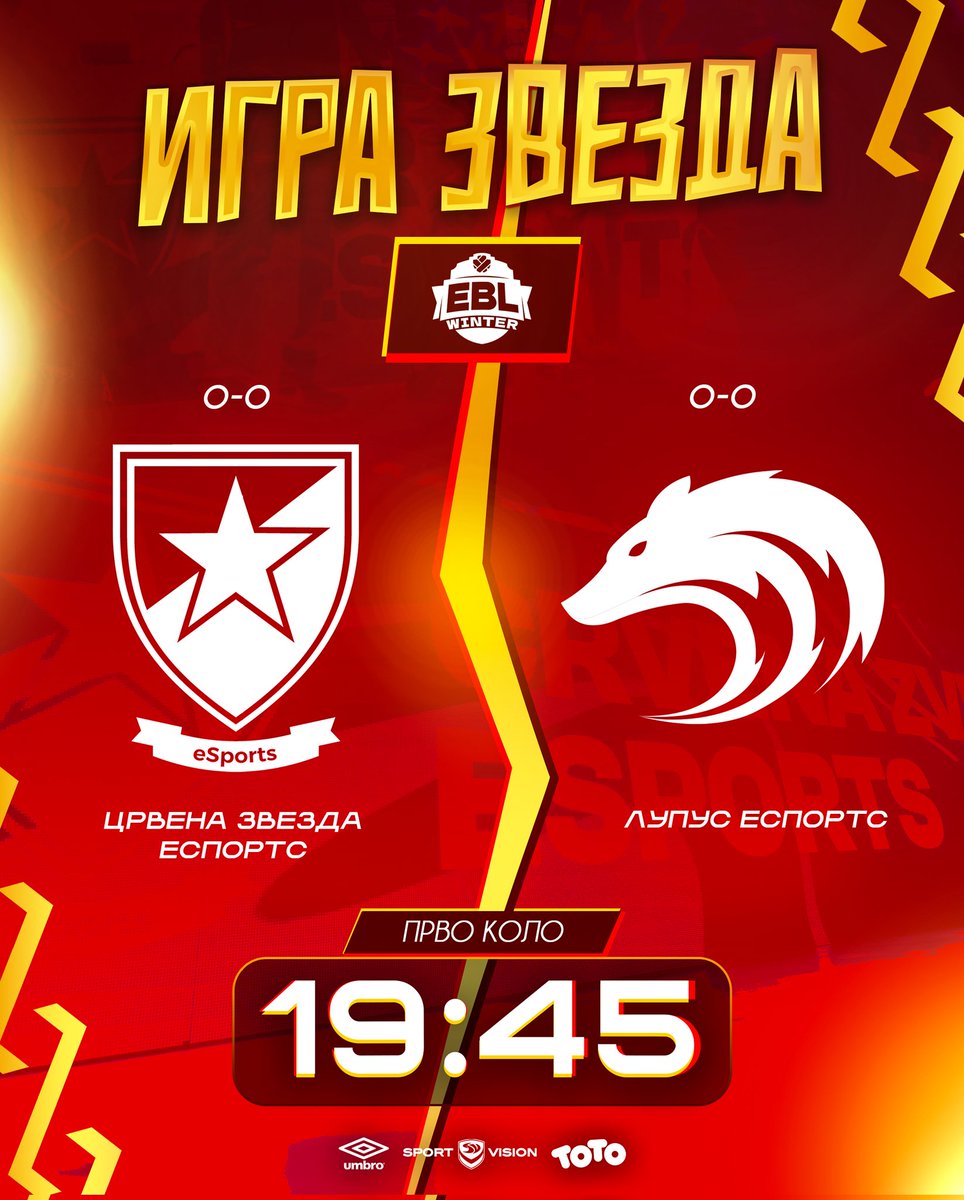 Crvena zvezda Esports (@czvesports) on Twitter photo Након дугог чекања нова сезона коначно је ту, а ми смо спремни за још једну титулу!🔴⚪🔥
⚔️ 19:45 | 🆚 <a href="/EsportsLupus/">Lupus Esports</a> 🐺
🎥 Уживо на Јутјуб каналу <a href="/FortunaEsports/">Fortuna Esports #EBL2025</a> – Дођи и навијај! 💥 Након дугог чекања нова сезона коначно је ту, а ми смо спремни за још једну титулу!🔴⚪🔥
⚔️ 19:45 | 🆚 <a href="/EsportsLupus/">Lupus Esports</a> 🐺
🎥 Уживо на Јутјуб каналу <a href="/FortunaEsports/">Fortuna Esports #EBL2025</a> – Дођи и навијај! 💥