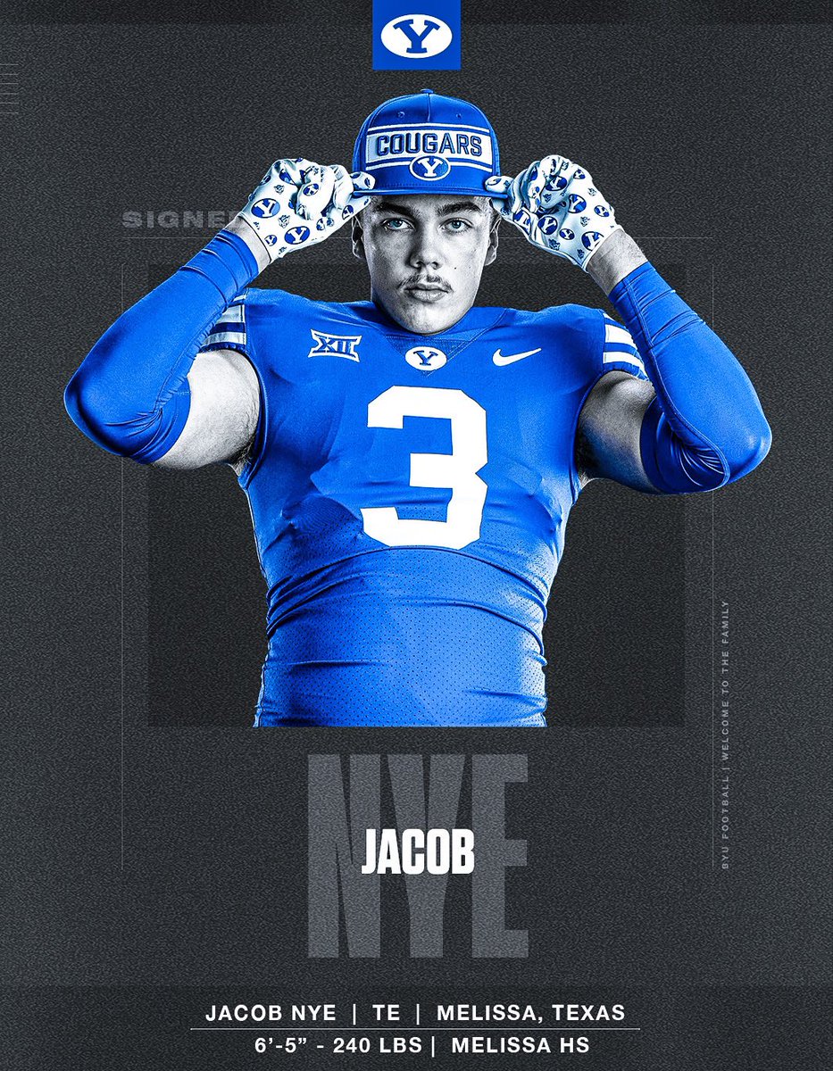 BYUfootball's tweet image. Welcome to the Family @JacobNye25 🤙