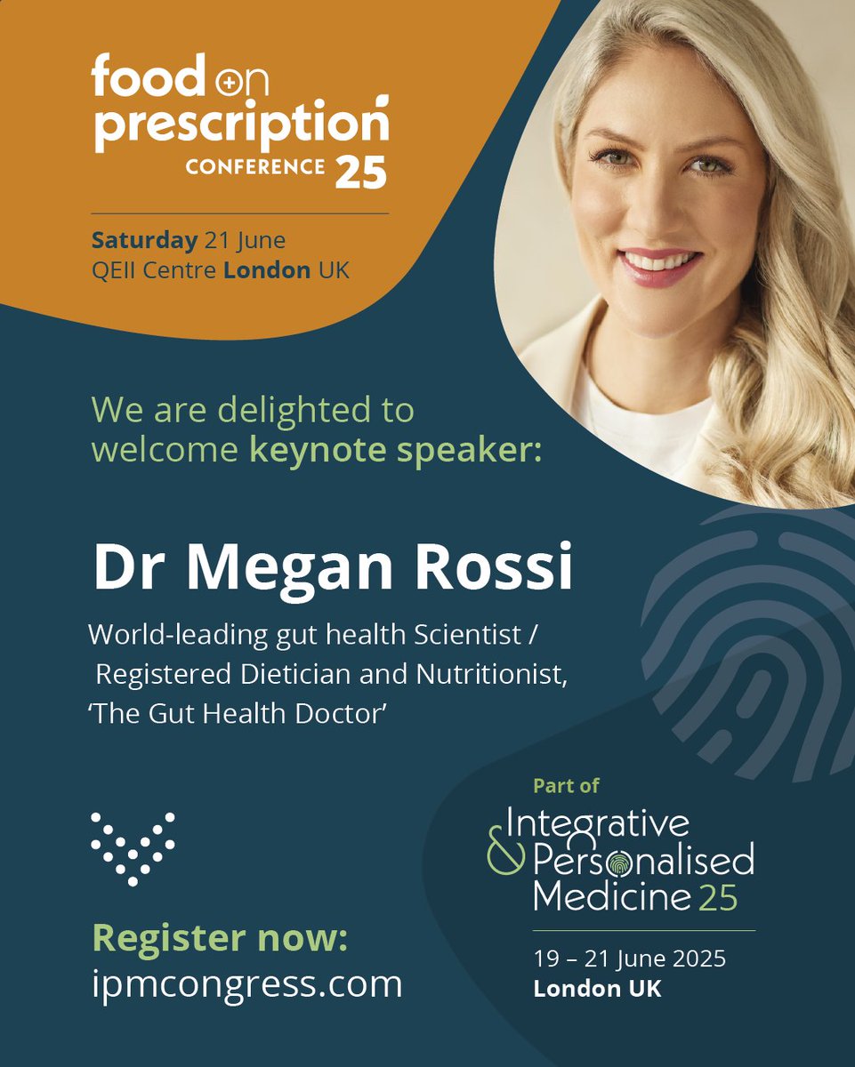 IPM Congress (@ipmcongress) on Twitter photo We are delighted to announce <a href="/TheGutHealthDoc/">The Gut Health Doctor | Dr Megan Rossi (RD, PhD)</a> will be presenting a keynote address at #ipmcongress! We are honoured that Dr Rossi will be presenting at the Food on Prescription Conference in London on Saturday 21st June! bit.ly/ipmcongress #guthealth #theguthealthdoctor #gut We are delighted to announce <a href="/TheGutHealthDoc/">The Gut Health Doctor | Dr Megan Rossi (RD, PhD)</a> will be presenting a keynote address at #ipmcongress! We are honoured that Dr Rossi will be presenting at the Food on Prescription Conference in London on Saturday 21st June! bit.ly/ipmcongress #guthealth #theguthealthdoctor #gut