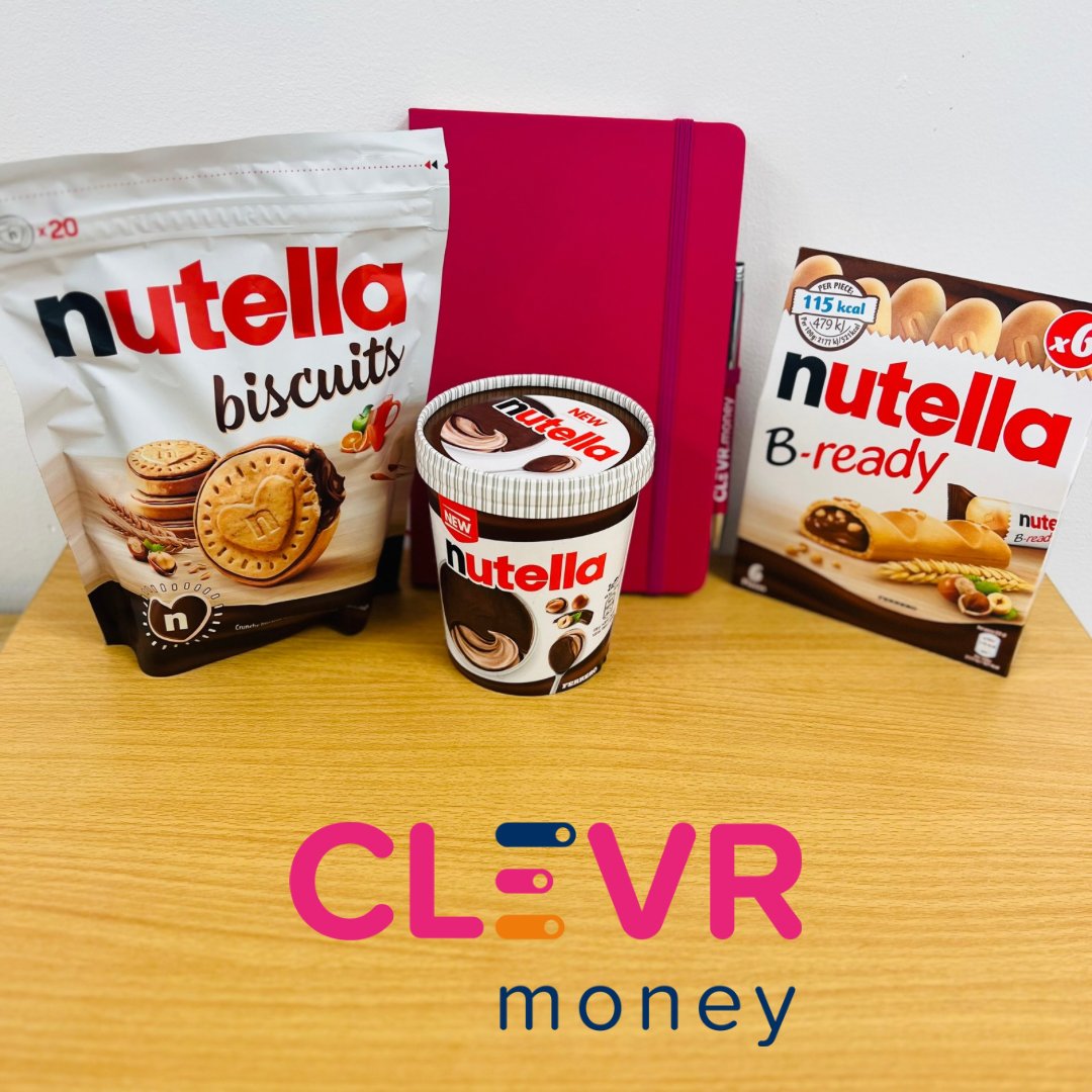 CLEVR_Money's tweet photo. We love a food related social media holiday!😁 We were very excited to find out that there is one today, happy #WorldNutellaDay from the CLEVR Money team! https://t.co/mkWfHGJv0X