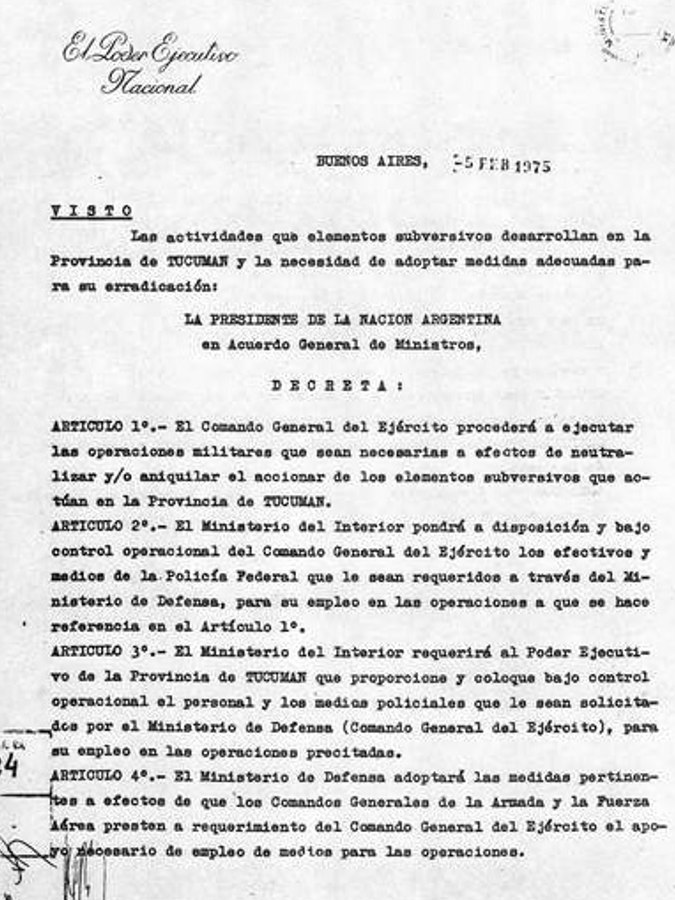 PCamuna's tweet photo. OPERATIVO INDEPENDENCIA. Hoy se cumplen 50 años del inicio del llamado "Operativo Independencia" en 1975 en Tucumán, la primera experiencia de terrorismo de estado en Argentina llevada adelante por las FFAA, y el antecedente esencial del golpe de estado de 1976. Breve hilo 👇 https://t.co/Mw37LyME9n
