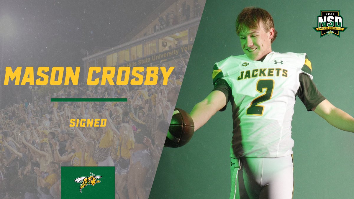BHSU Football (@bhsufb) on Twitter photo Welcome to The Hills, Mason Crosby! ๐ฒ๐
๐ | Parker, Colorado
๐ | Chaparral High School
๐ | Kicker/Punter
๐ | 6'0
โ๏ธ | 165
๐ฑ | <a href="/RealMasonCrosby/">Mason Crosby</a>
#NSD25 #PlayInTheHills25 #WEoverME Welcome to The Hills, Mason Crosby! ๐ฒ๐
๐ | Parker, Colorado
๐ | Chaparral High School
๐ | Kicker/Punter
๐ | 6'0
โ๏ธ | 165
๐ฑ | <a href="/RealMasonCrosby/">Mason Crosby</a>
#NSD25 #PlayInTheHills25 #WEoverME