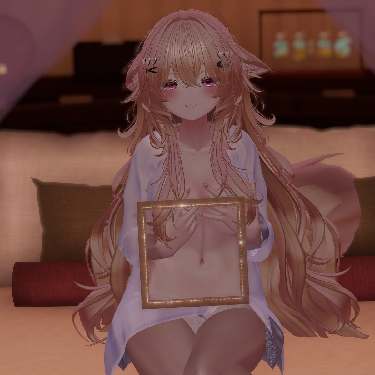 レンズに映らない清楚なランジェリーいただきました！
カメラに映らないように切り替えできます！
清楚清楚！！
#せなばりしょっぷ