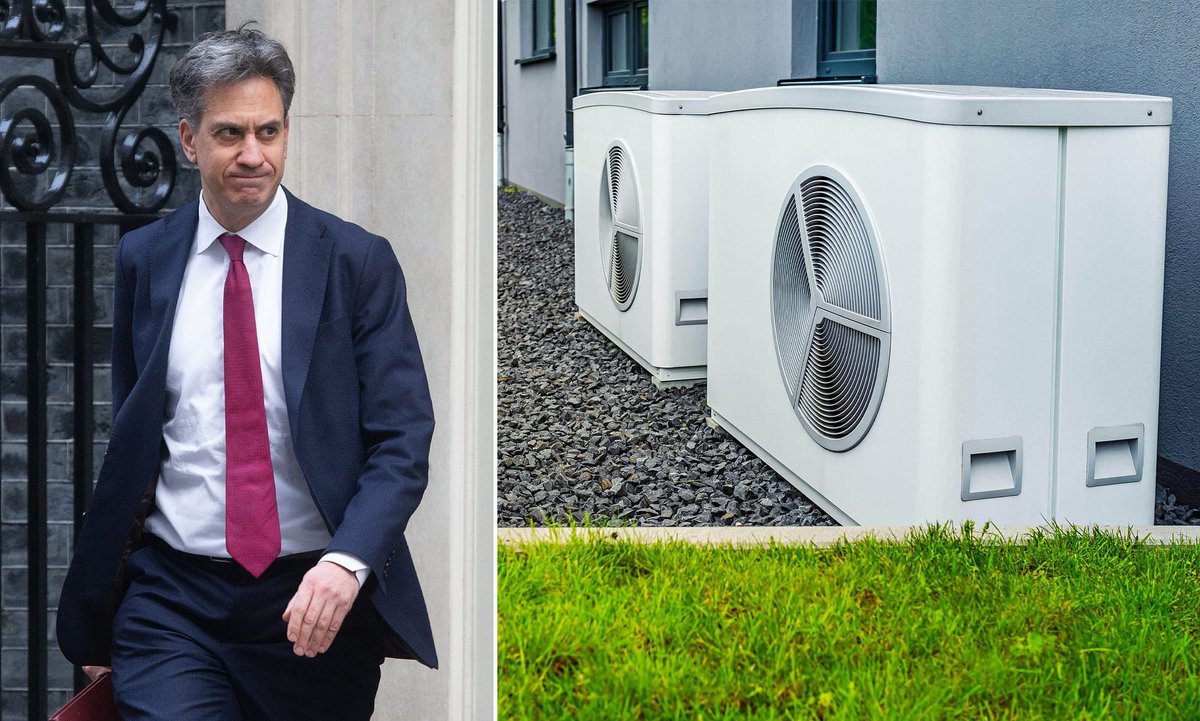 HeartlandUKEU's tweet image. Labour's Energy Secretary @Ed_Miliband admits Net Zero's heat pump fiasco might be a mistake—too little, too late! 

This green experiment of heat pumps are wrecking households and draining savings. Well said @RupertDarwall. #NetZeroScam