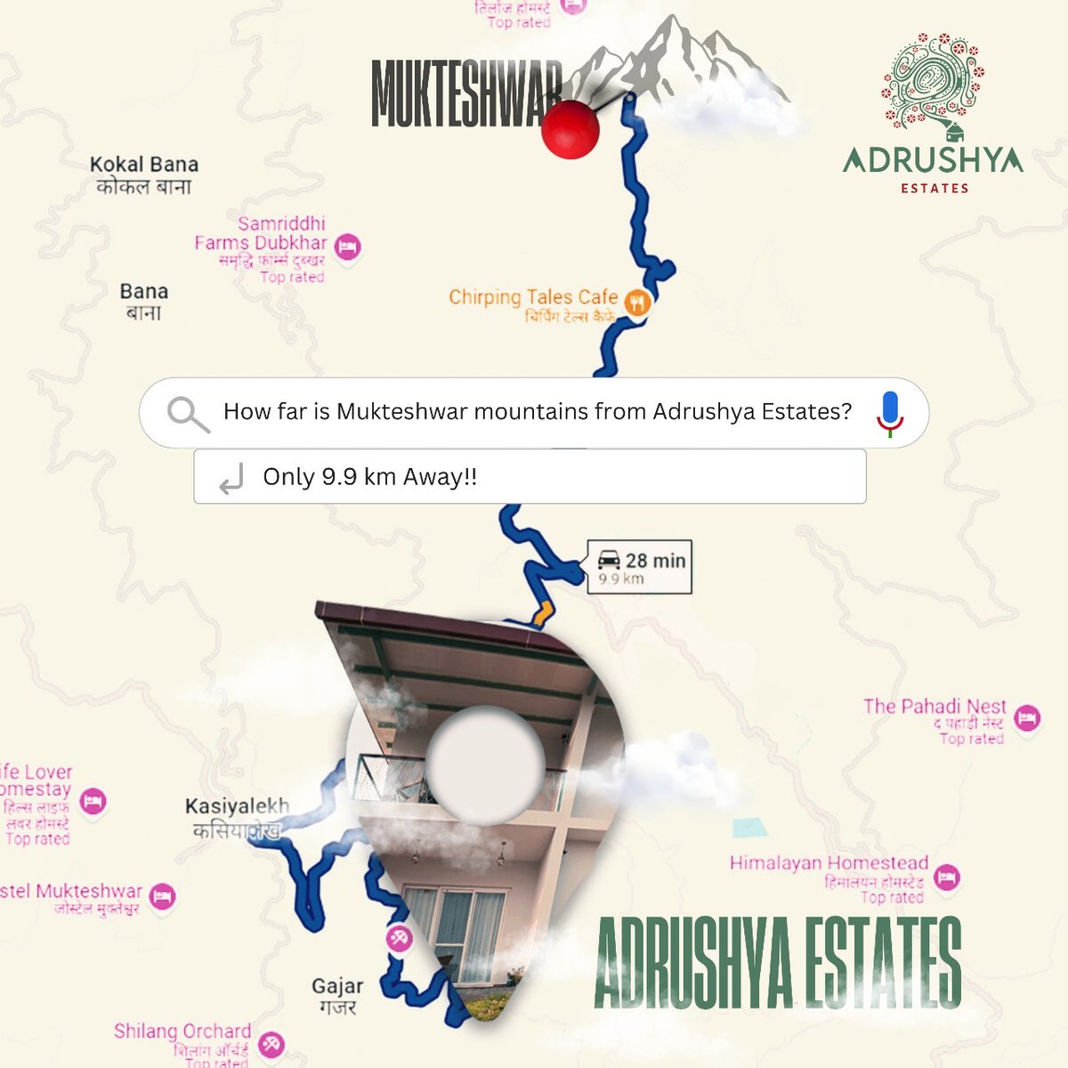 AdrushyaEstates's tweet photo. From our estate to the majestic Mukteshwar Hills—just a short, scenic journey to breathtaking beauty. Let the mountains call you home. 🛣️

#EasyEscapes #NatureNextDoor #HillsAreCalling #ScenicSerenity https://t.co/MJBdA775m9