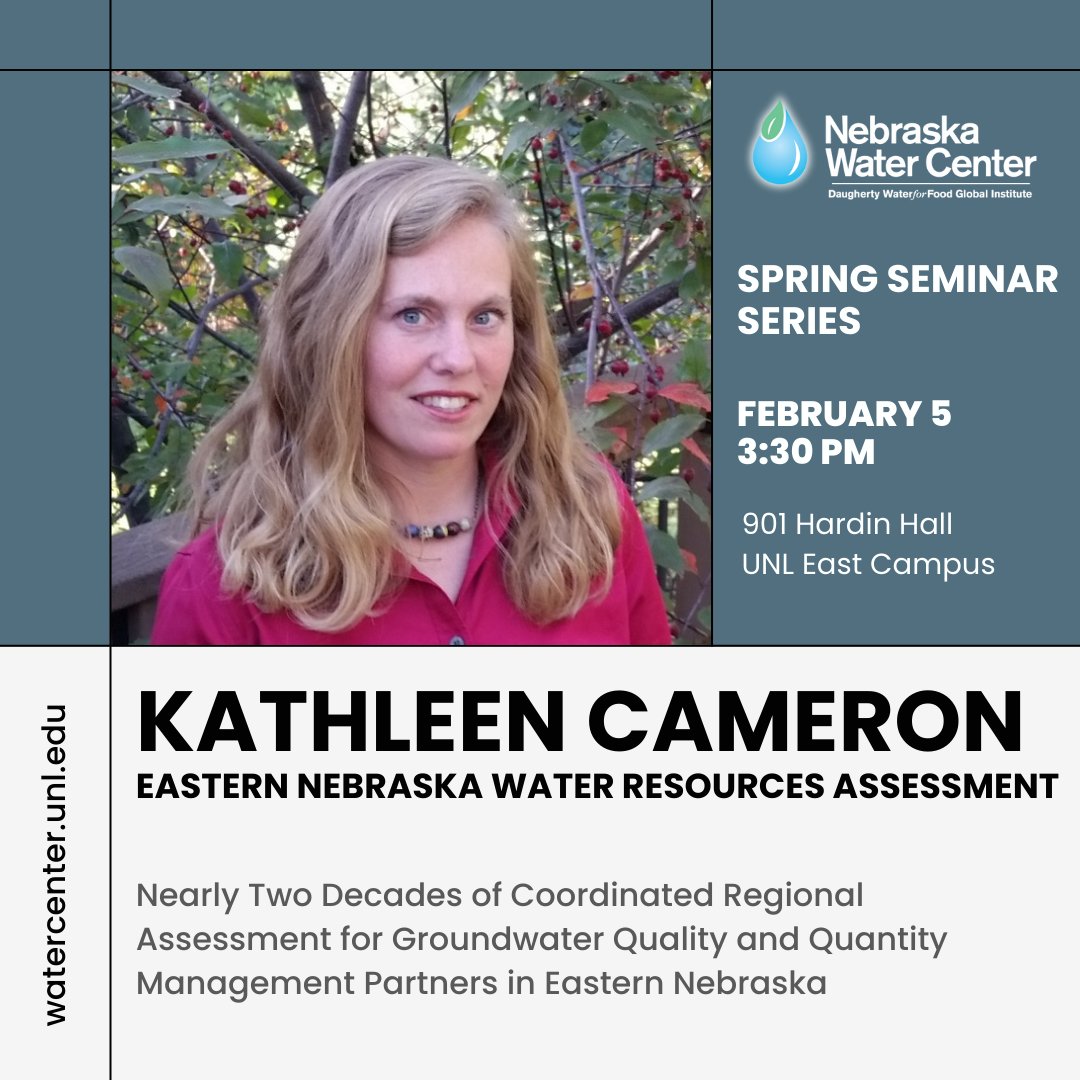 Join us this afternoon for another installment of our Spring Seminar series!
🗓️February 5, 3:30 - 4:30 p.m.
📍901 Hardin Hall, UNL East Campus