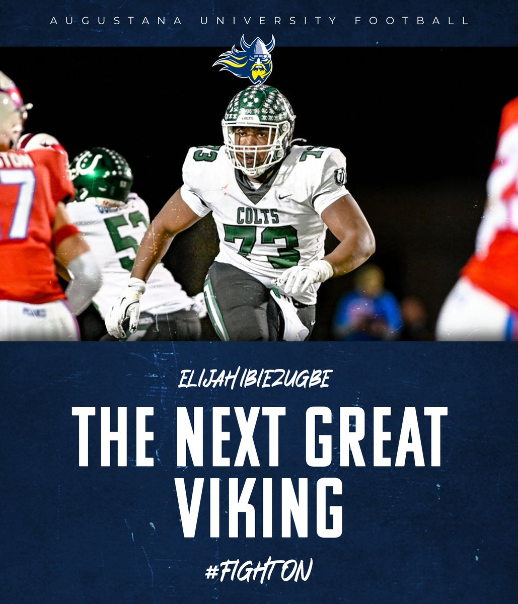 Augustana Football (@augiefb) on Twitter photo The ๐พ๐๐๐ข๐ฅ๐จ welcome Elijah to the <a href="/GoAugie/">Augustana Vikings</a> family๐๏ธ
๐ก๏ธ OL
๐ก๏ธ 6' 3" // 305
๐ก๏ธ Grand Prairie, Texas
๐ก๏ธ <a href="/Elijahbig62/">Elijah ibiezugbe</a>
#BeTheRock | #BuildingChampions | #NSD25 The ๐พ๐๐๐ข๐ฅ๐จ welcome Elijah to the <a href="/GoAugie/">Augustana Vikings</a> family๐๏ธ
๐ก๏ธ OL
๐ก๏ธ 6' 3" // 305
๐ก๏ธ Grand Prairie, Texas
๐ก๏ธ <a href="/Elijahbig62/">Elijah ibiezugbe</a>
#BeTheRock | #BuildingChampions | #NSD25