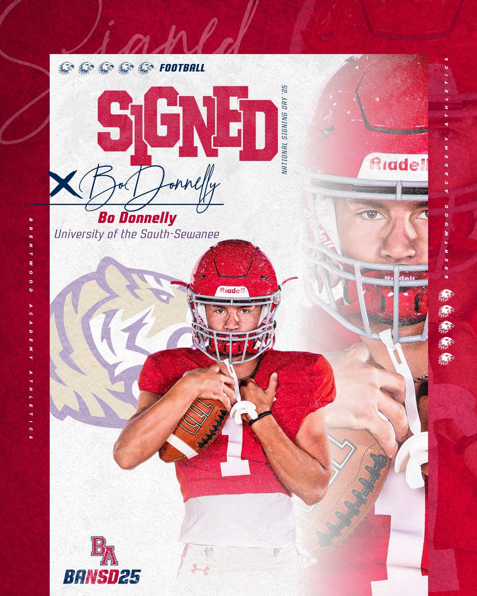 ESBN_BA's tweet photo. Congratulations to the following 
students who are signing their National Letter of Intent!

Bo Donnelly 🏈 
University of the South, Sewanee

Gavin Schaffer 🏈 
Carson-Newman University

Todd Hammond 🏈
United States Naval Academy

Isaiah Williams 🏈
University of Charleston

Samuel Martin 🏊🏻
Saint Louis University

Gage Stewart ⚽️
Select Generation FC, Bournemouth, England

Olivia Vanns ⚽️
Johnson University

Audrey Tucker ⚽️
Lipscomb University

Cayla Clemmer 🥎
Trevecca Nazarene University